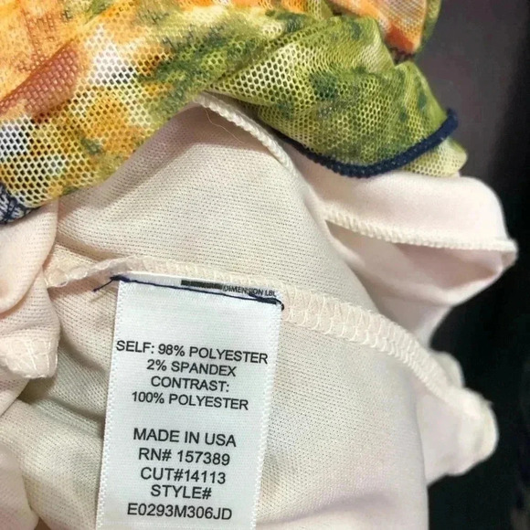 Altar’d State Mesh Patchwork Daisy print, long sleeve,fitted/bodycon,pullover - Picture 9 of 10